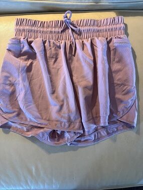 Women's Lavender Drawstring Athletic Shorts
